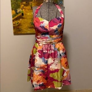 Beautiful pink print dress size 12.